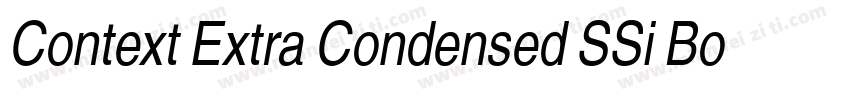 Context Extra Condensed SSi Bold Extra Condensed Italic字体转换